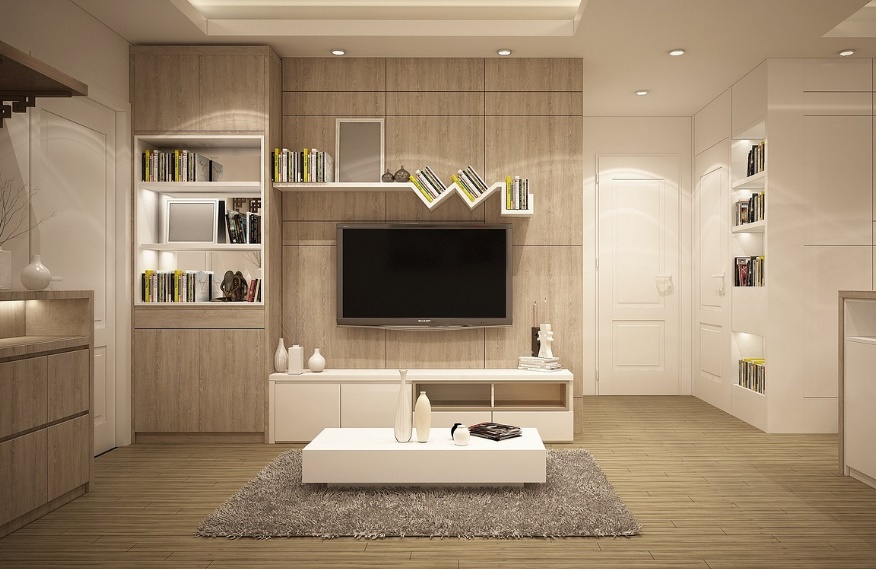 modernly designed home living room